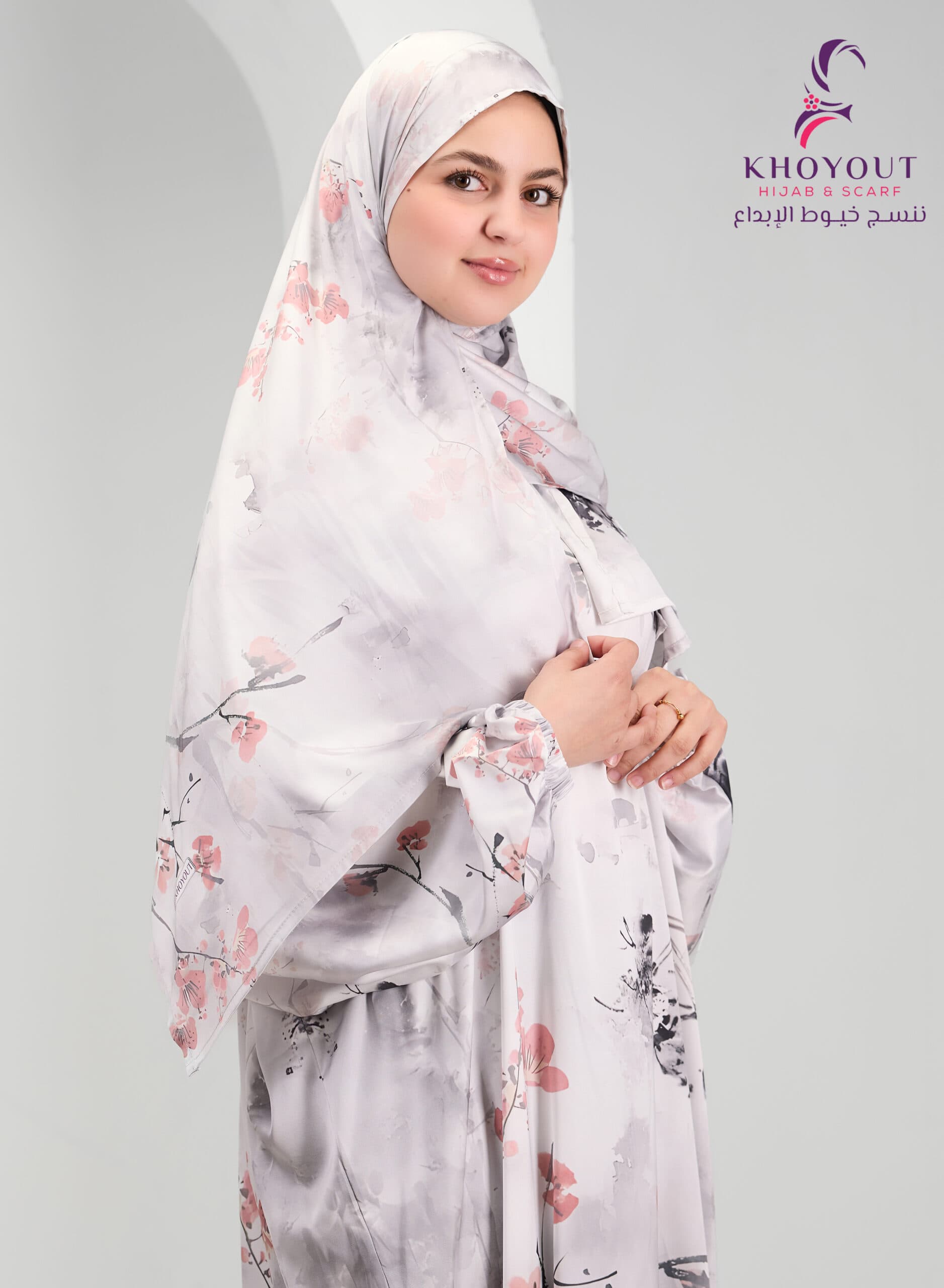 Printed Satin Prayer Dress 85