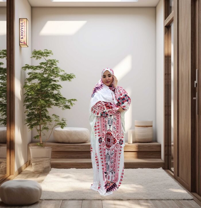 printed satin prayer dress 26 - Image 2