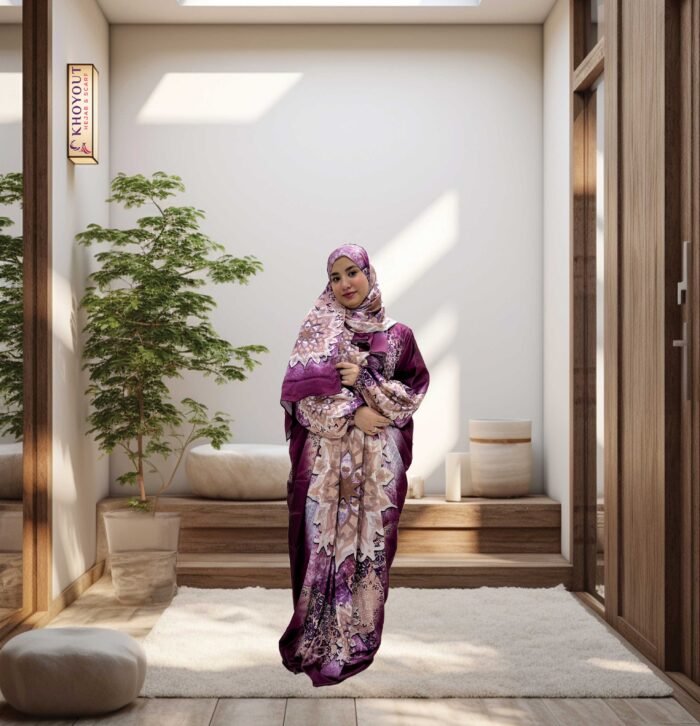 printed satin prayer dress 9 - Image 1
