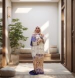 printed satin prayer dress 1