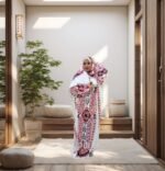 printed satin prayer dress 26 - Image 3