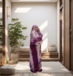 printed satin prayer dress 9 - Image 2