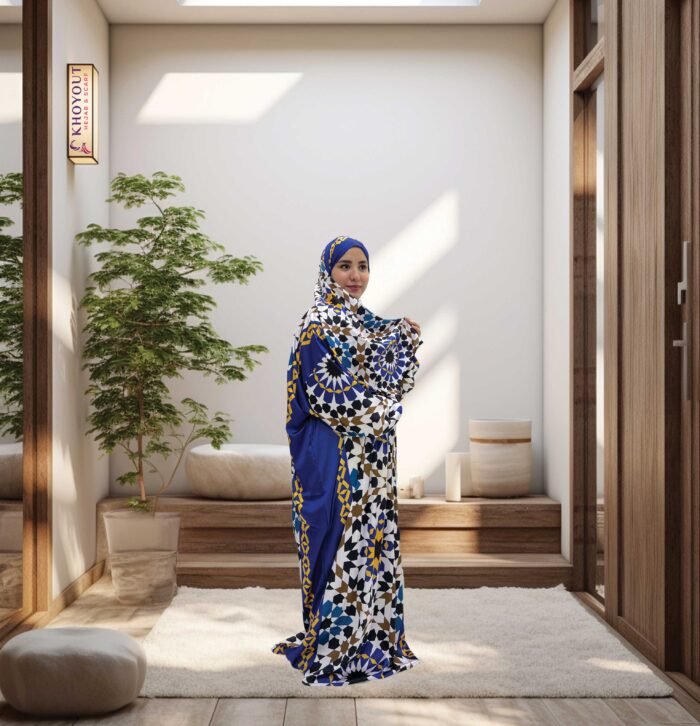 printed satin prayer dress 4 - Image 2