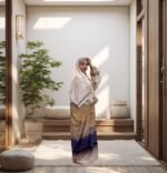 printed satin prayer dress 2 - Image 2