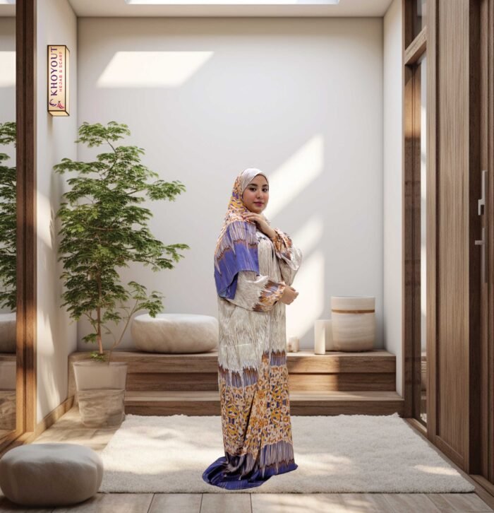 printed satin prayer dress 1 - Image 2