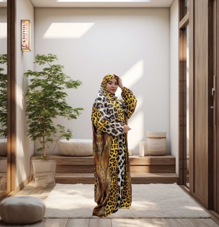 printed satin prayer dress 23 - Image 2