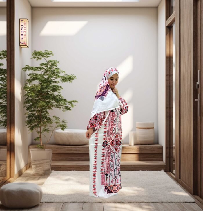 printed satin prayer dress 26 - Image 1