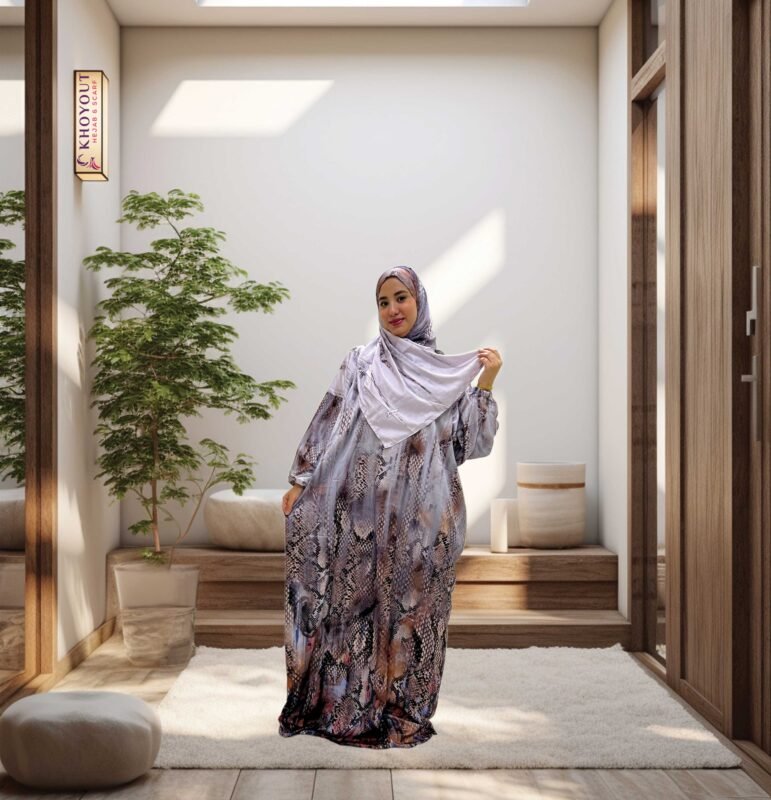 printed satin prayer dress 43
