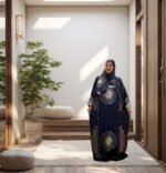printed satin prayer dress 45