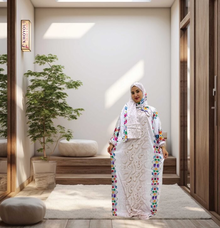 printed satin prayer dress 47 - Image 1