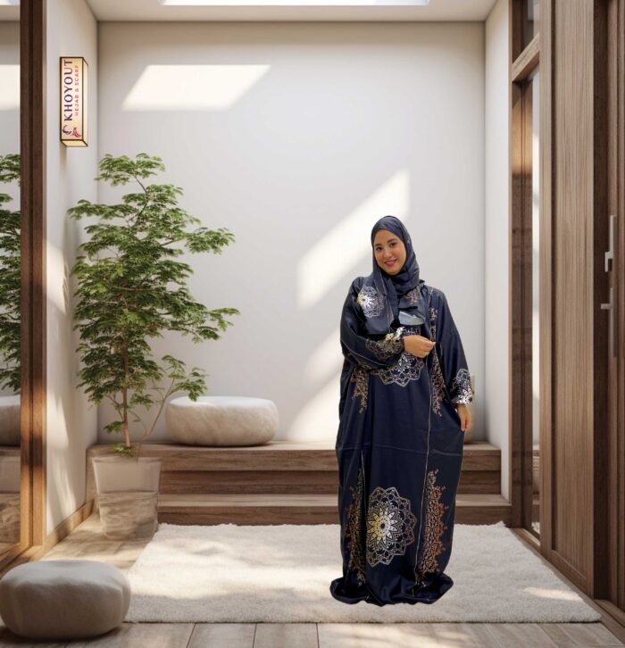 printed satin prayer dress 45 - Image 2