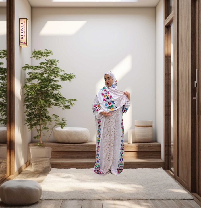 printed satin prayer dress 47 - Image 2