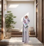 printed satin prayer dress 47 - Image 3