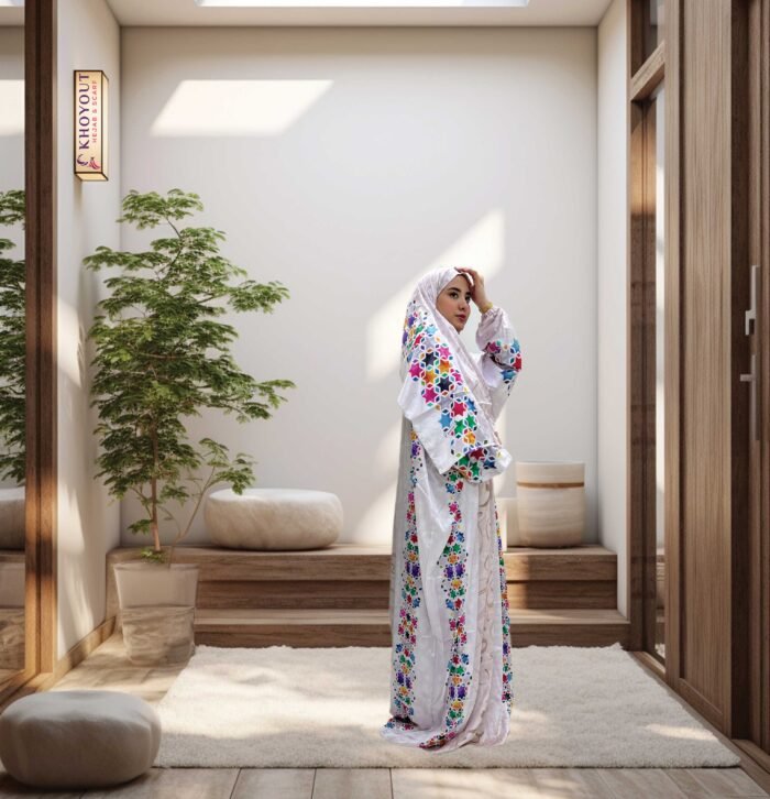 printed satin prayer dress 47 - Image 3