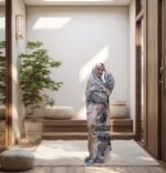 printed satin prayer dress 50 - Image 3