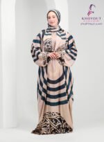 printed satin prayer dress 52 - Image 3