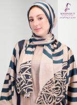 printed satin prayer dress 52 - Image 5