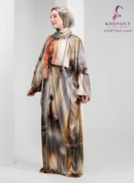 printed satin prayer dress 53 - Image 4