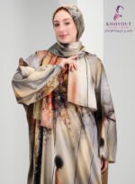 printed satin prayer dress 53 - Image 2
