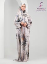 printed satin prayer dress 54 - Image 3