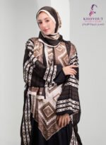 printed satin prayer dress 55 - Image 4