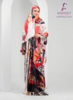 printed satin prayer dress 56 - Image 2