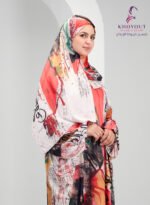 printed satin prayer dress 56 - Image 3