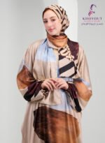 printed satin prayer dress 57 - Image 4