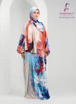 printed satin prayer dress 58 - Image 2