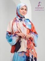 printed satin prayer dress 58 - Image 3