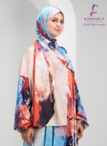 printed satin prayer dress 58 - Image 4