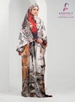 printed satin prayer dress 60