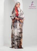 printed satin prayer dress 60 - Image 2