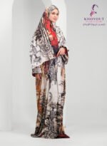 printed satin prayer dress 60 - Image 3