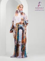 printed satin prayer dress 61 - Image 3