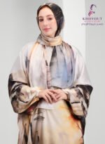 printed satin prayer dress 62 - Image 4
