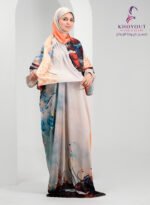 printed satin prayer dress 63 - Image 2