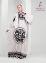 printed satin prayer dress 64