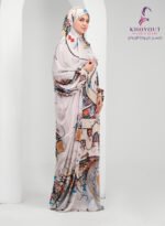 printed satin prayer dress 65 - Image 2