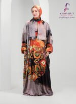 printed satin prayer dress 66