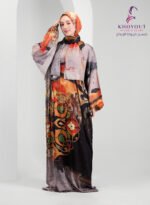 printed satin prayer dress 66 - Image 2