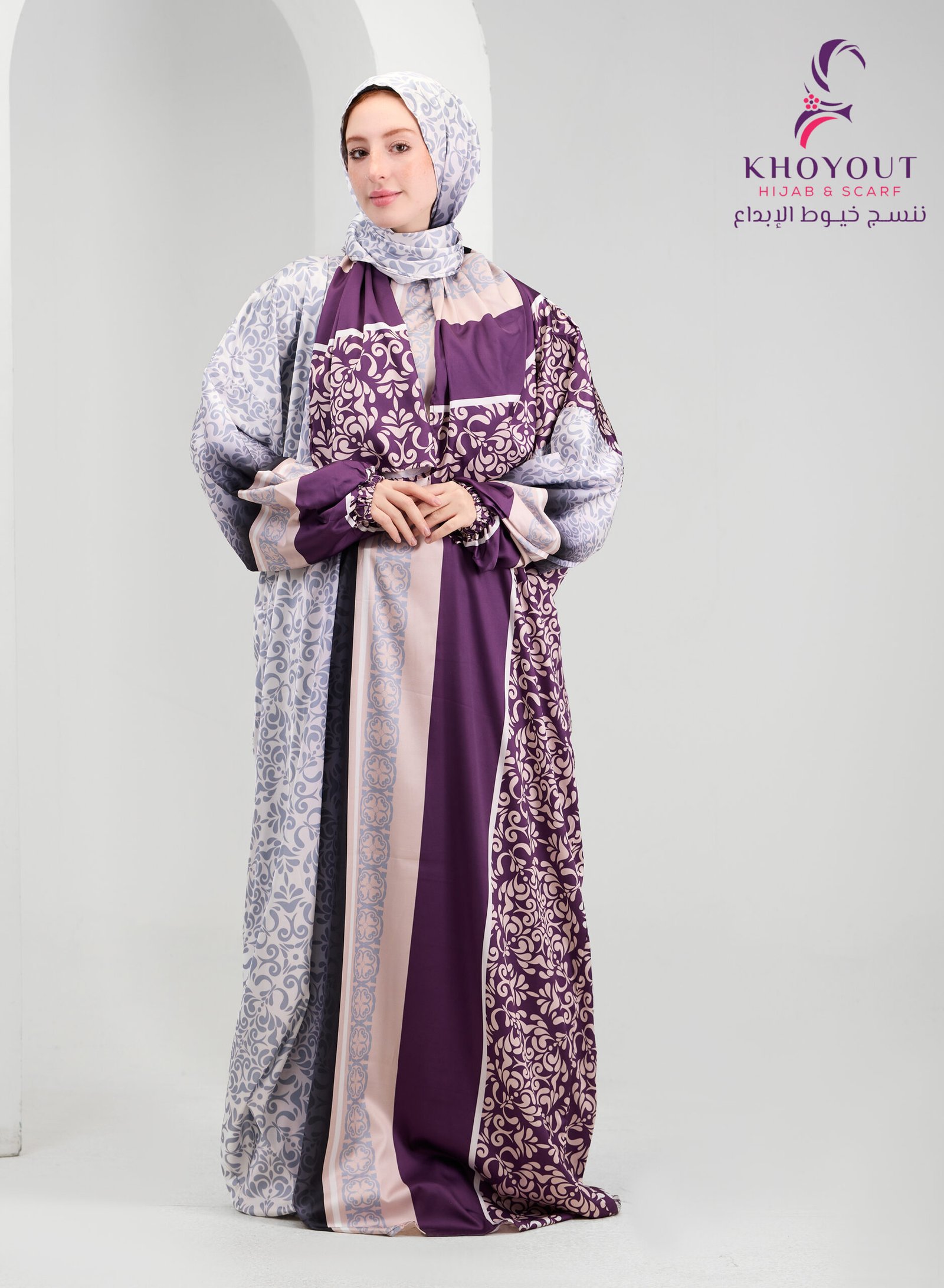 5O6A6404 printed satin prayer dress 68 - Image 1