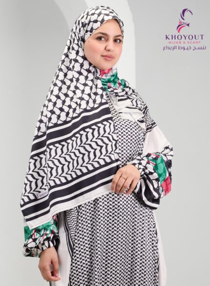 printed satin prayer dress 89